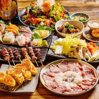 "Ran Course" 9 dishes with 3 hours of all-you-can-drink for 6,000 yen