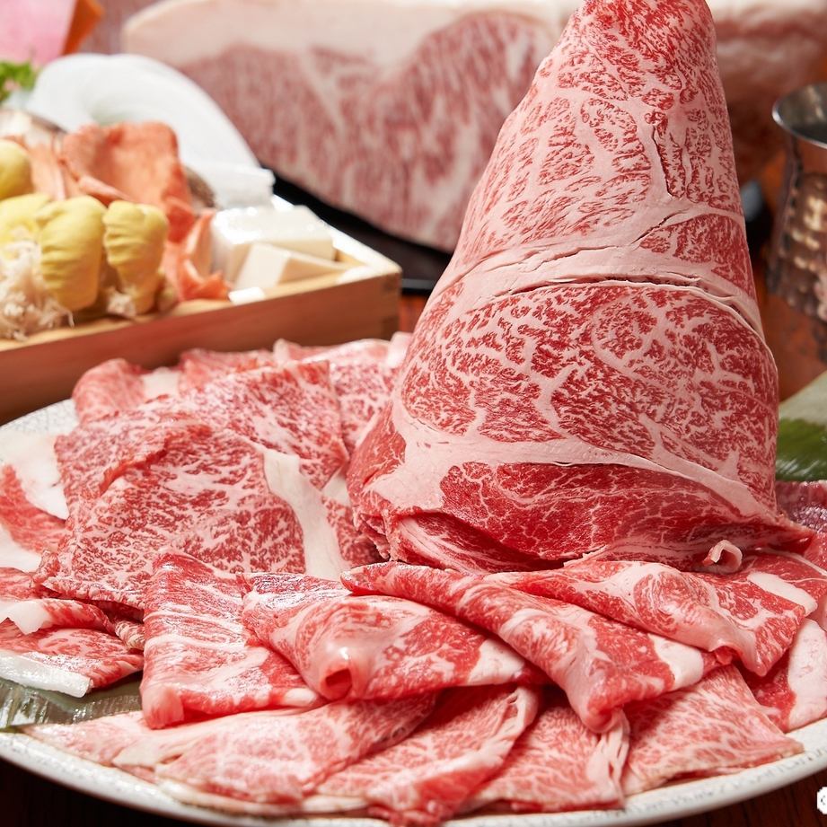 [Japanese black beef shabu-shabu / sukiyaki 5,000 yen ~ ★ Semi-private room available