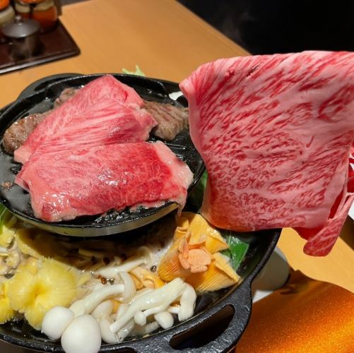 焼肉しゃぶしゃぶ◆【2H食べ飲み放題】◆焼肉《カルビと牛タン》＆しゃぶ《和牛ロースと赤身肉》