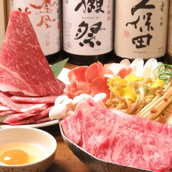 すき焼きも大好評♪黒毛和牛or三大和牛のプランをご用意★自慢のすき焼