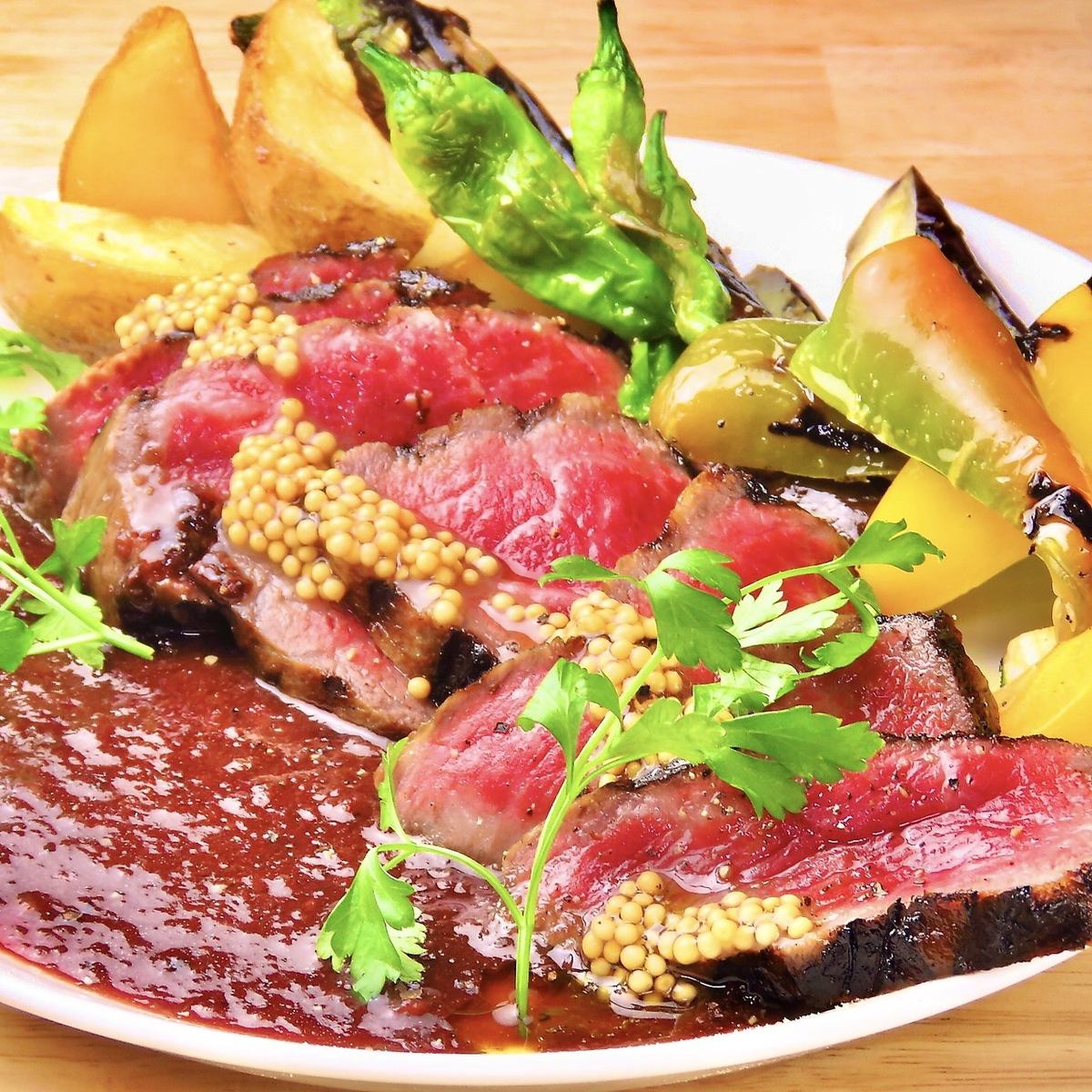 Sa玉县的有机蔬菜精心挑选的肉和鱼制成的创意菜肴，提供美味的生物葡萄酒☆