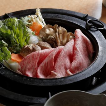 【3F】스키야키 (최고 서리 내림) 마츠자카 코스 (지육 공진회·최우수상 수상 소 사용)