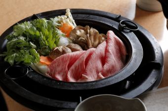 すきやき　(極上霜降り)　松阪コース 