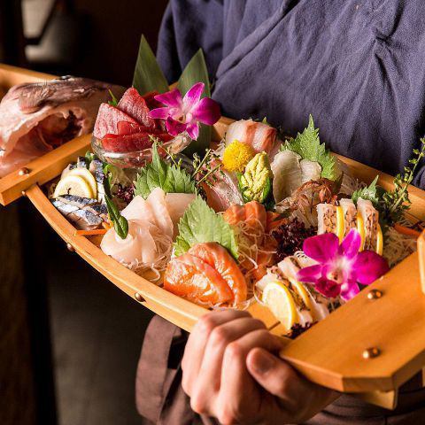 ≪非常新鮮!人氣5片生魚片拼盤≫ 內容隨季節而變化。八重洲/日本橋/海鮮/清酒