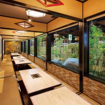 The tatami room seats can accommodate up to 36 people!