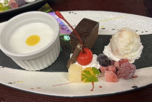 季節のデザート3種盛り