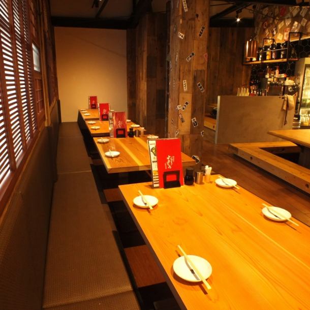 The sunken kotatsu seats, where you can relax and relax, are perfect for banquets for up to 20 people! Tenma's Izakaya Batten boasts a great value banquet course that includes 2 hours of all-you-can-drink, starting from 4,400 yen (tax included) with 12 dishes. I prepared it.Recommended for various banquets from now on! Make your reservations early!