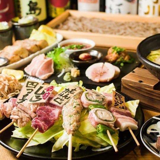 《For welcome parties and farewell parties》 Famous item! “Shiro” also available♪ [Hakata Kushiyaki Course] 2 hours all-you-can-drink included★12 dishes in total★4000 yen