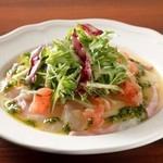 Ehime red sea bream carpaccio