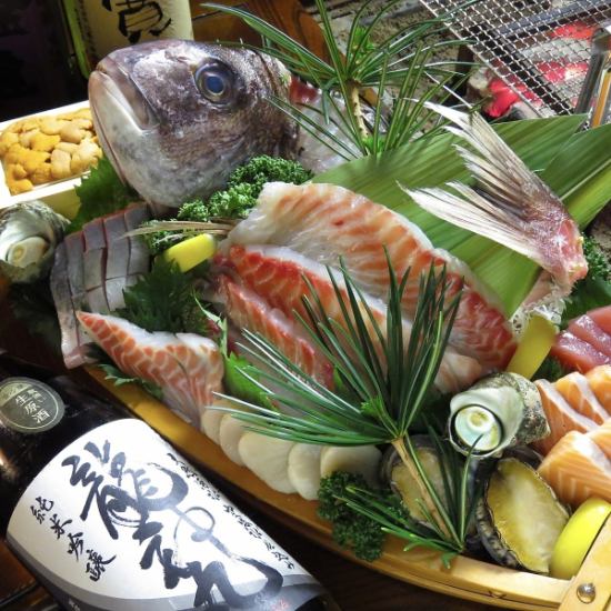 Enjoy robatayaki, hearth grilling, and other carefully selected ingredients that are procured every day ☆ For dinners with loved ones and various banquets
