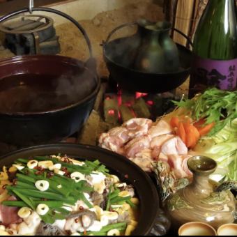 [Seating inside and on the terrace available] ★New Year's party★ Full of volume ♪ Manager's choice hot pot course 4,500 yen (tax included)