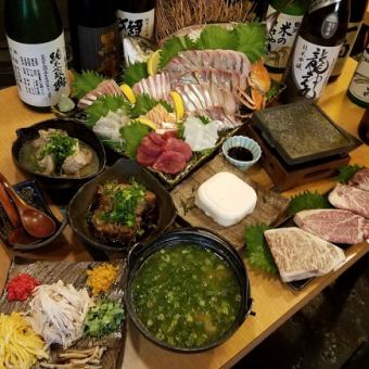 [Seating inside and on the terrace available] ★New Year's party★ Full of volume ♪ Manager's choice hot pot course 5,500 yen (tax included)