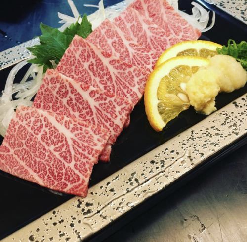 Premium horsemeat sashimi