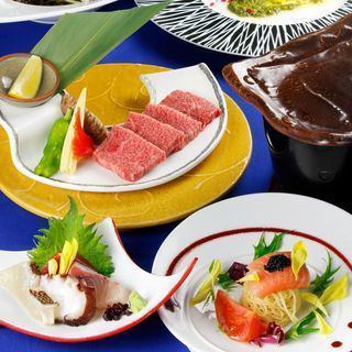 [Welcome and farewell party Kaiseki] Tuna sashimi, a la carte dish, Aso red beef, seafood rolls, etc.] Total of 8 dishes, 110 minutes, all-you-can-drink 8,000 yen (included)