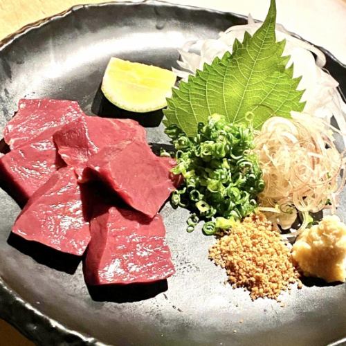 Japanese beef heart sashimi