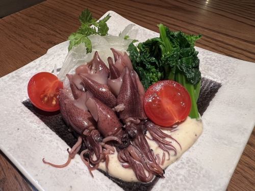 Firefly squid anchovy mayonnaise