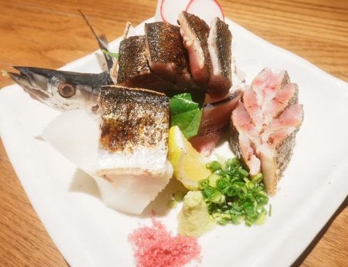 秋刀魚の炙り刺し