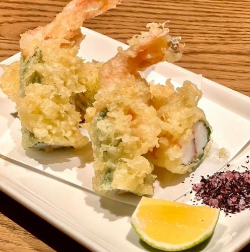 海老の大葉梅しそ天