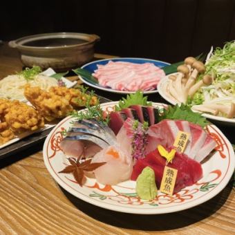 【共6道菜★僅食物】豬骨涮鍋套餐3500日元