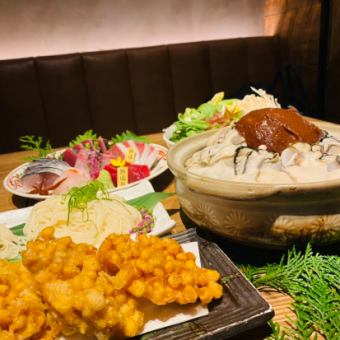 [6 dishes in total ★ All-you-can-drink included] Ako Oyster Miso Hotpot All-you-can-eat Course 7,000 yen