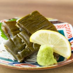 本日の昆布〆め