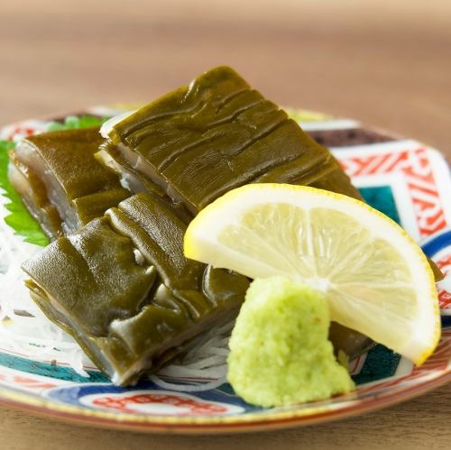 本日の昆布〆め