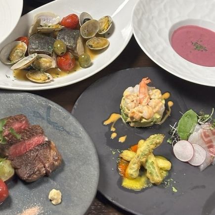 Chef's Choice Plan: 120 minutes of all-you-can-drink, 6,600 yen (tax included) Course B