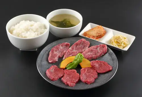 和牛カルビとハラミ定食