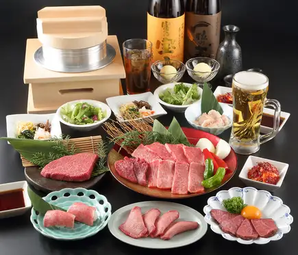 【雅コース】120分飲み放題◆炙り肉寿司や和牛上カルビ、銘柄牛ステーキなど全13品7000円(税込)