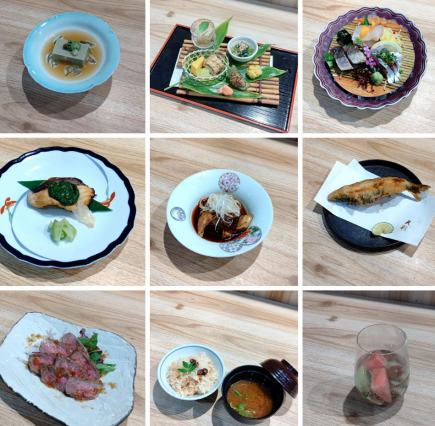 春の会席　桜吹雪