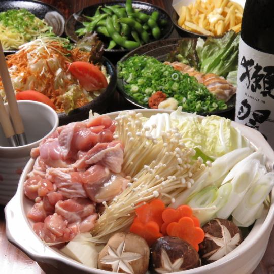 Great value!! Easy hotpot course (6 dishes in total) with all-you-can-drink (120 minutes) ★4000 yen ⇒ 3500 yen