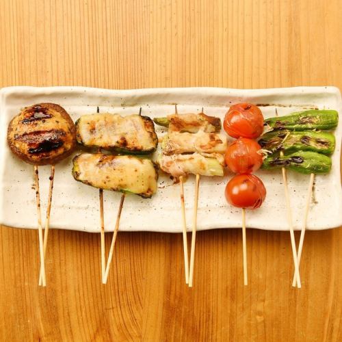 Popular with women ◇ A variety of vegetable skewers