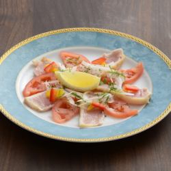 鶏たたきのカルパッチョ