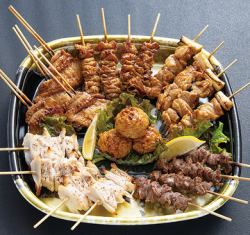 三得オードブル3点選んで1万円！　　2、　『やきとり盛り合わせ』　