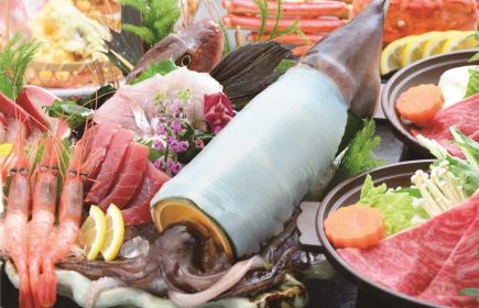 2時間飲み放題付き【特選牛すき焼き陶板と鶏ささみと山菜の天ぷら】全8品 5000円(税込)