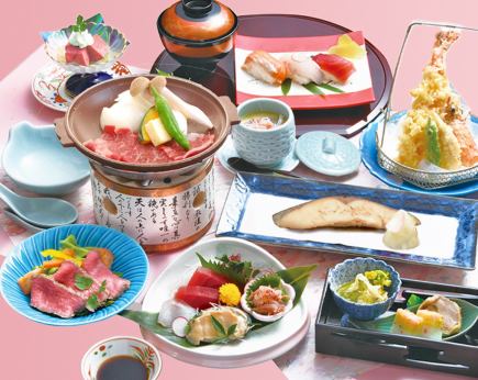 2時間飲み放題付き【極上新潟和牛陶板焼と旬の天ぷら】春のプレミアムコース全10品 7000円(税込)
