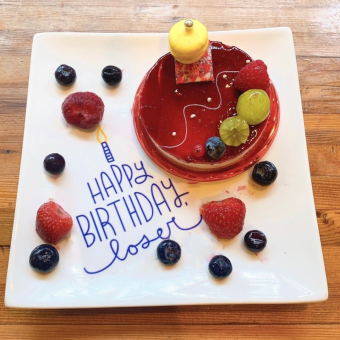 [For birthdays and anniversaries] Birthday plate 1,800 yen *Reservation required