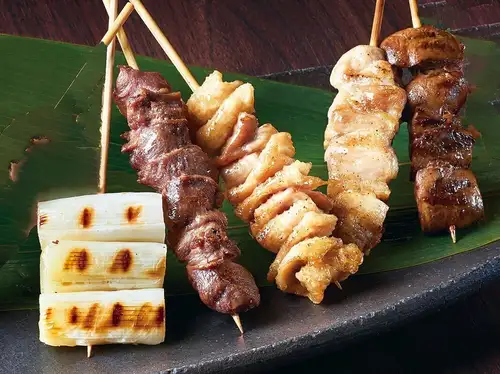 お得!ジャンボねぎ間串(1本)/ジャンボねぎ間串 生わさび(1本)/串焼きおまかせ5本盛り合わせ