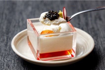 Japanese-style yam mousse with caviar and wasabi