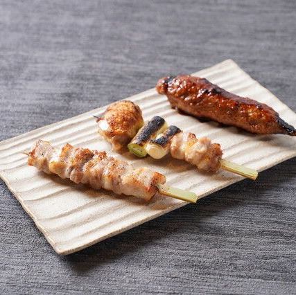 3 carefully selected skewers