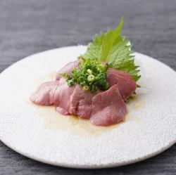 Domestic chicken liver sashimi