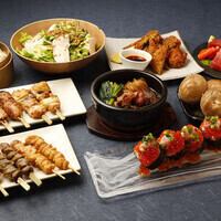 贅沢！満腹コース6500円【２H飲み放題付き】看板商品手ごね生つくね・国産和牛すき鍋付き