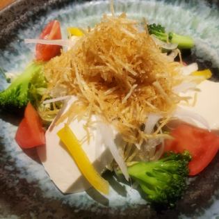 自家製豆腐と揚げじゃが芋サラダ