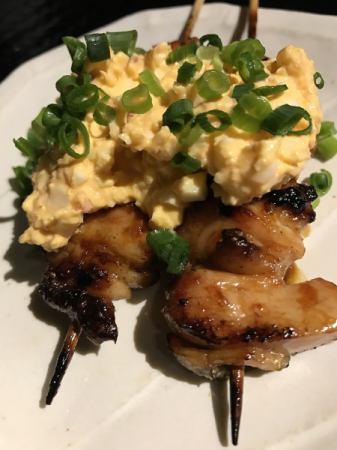Chichiki's specialty: Chichiki skewers topped with homemade tartare