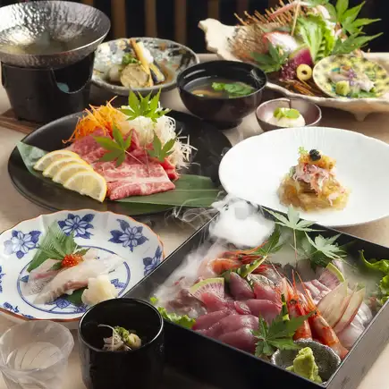 【各種ご宴会におすすめ♪】名物海鮮玉手箱やのどぐろ炙り含む全9品!贅沢コース♪8000円(税込)