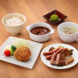 Beef tongue set meal