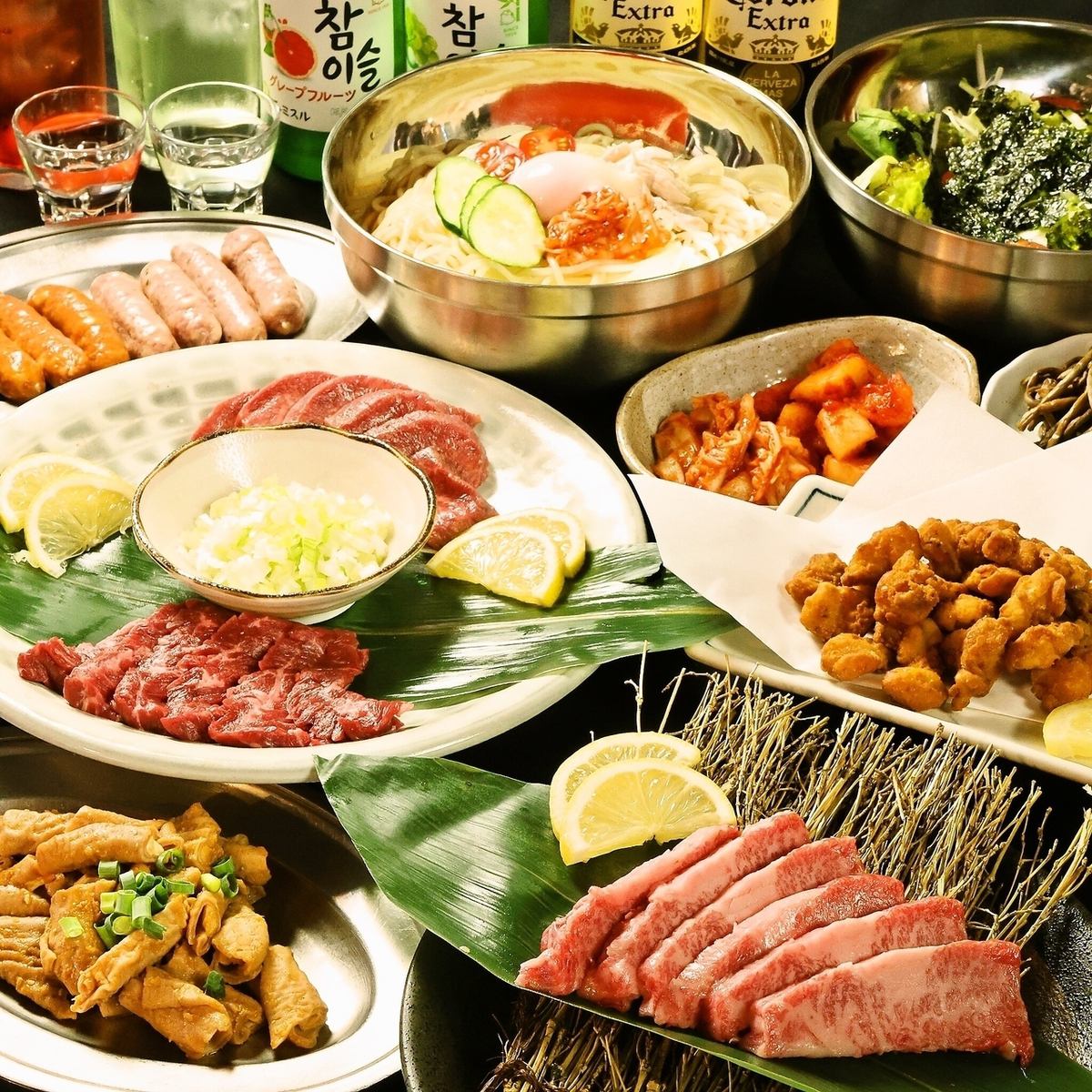 豊富な焼肉メニュー！一品料理で居酒屋的なご利用も◎お好み焼きやもんじゃまで♪
