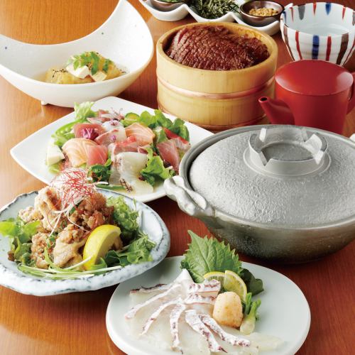 【橋本店限定！！】黒毛和牛ひつまぶしと旬魚のしゃぶしゃぶコース（120分飲み放題付）　4490円（税込）