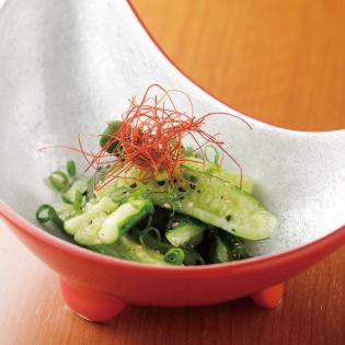 たたき胡瓜　塩垂れ和え