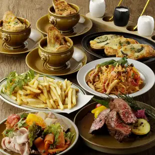 【120分飲み放題付（L.O90分）】ビストロ料理とカジュアルフレンチコース≪TAKUMI(タクミ)≫